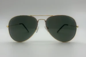 Lunettes de soleil aviateur or avec verres verts polarisés
