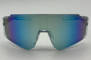 Lunettes de soleil ski bleu miroir vue face