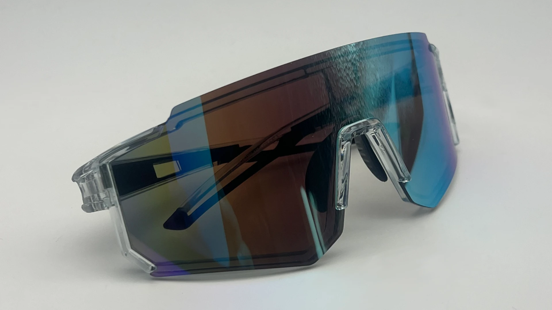 Lunettes Ski Bleu Miroir - pliees Lunettes de soleil ski bleu miroir vue pliees