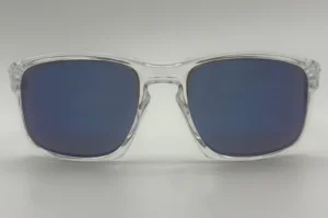Lunettes de soleil sport transparent verres bleu miroir polarisés vue face