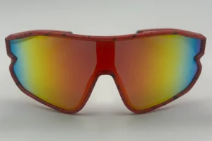 Lunettes de soleil style pit viper jaune miroir vue face