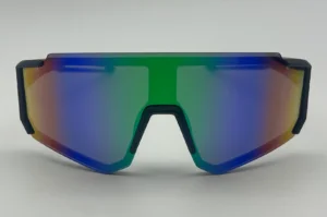 Lunettes de soleil trail vert miroir vue face
